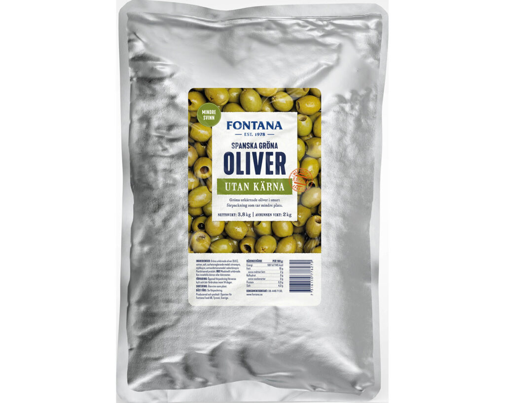 77627 Fontana Spanska Gröna Oliver Utan Kärnor