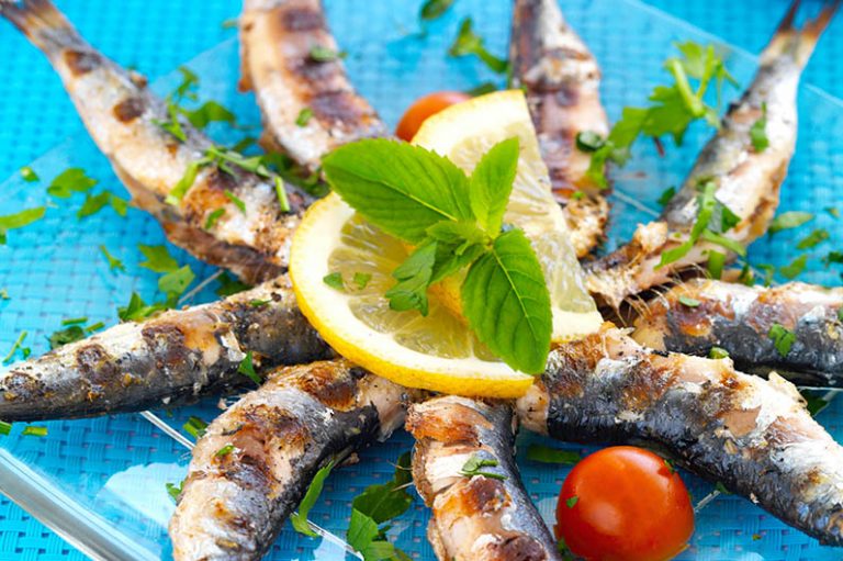 Grillade sardiner med olivolja och citron Recept