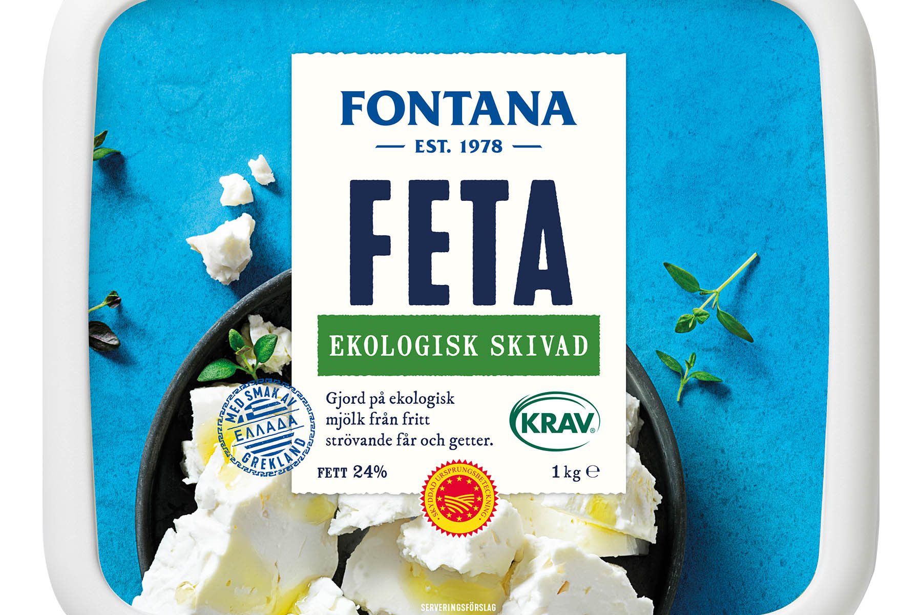 Fontana Feta Skivad Krav Ekologisk 1kg