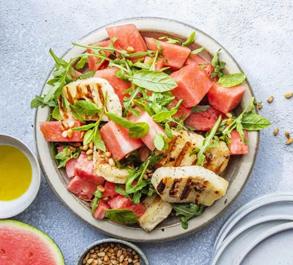 Halloumi och vattenmelon
