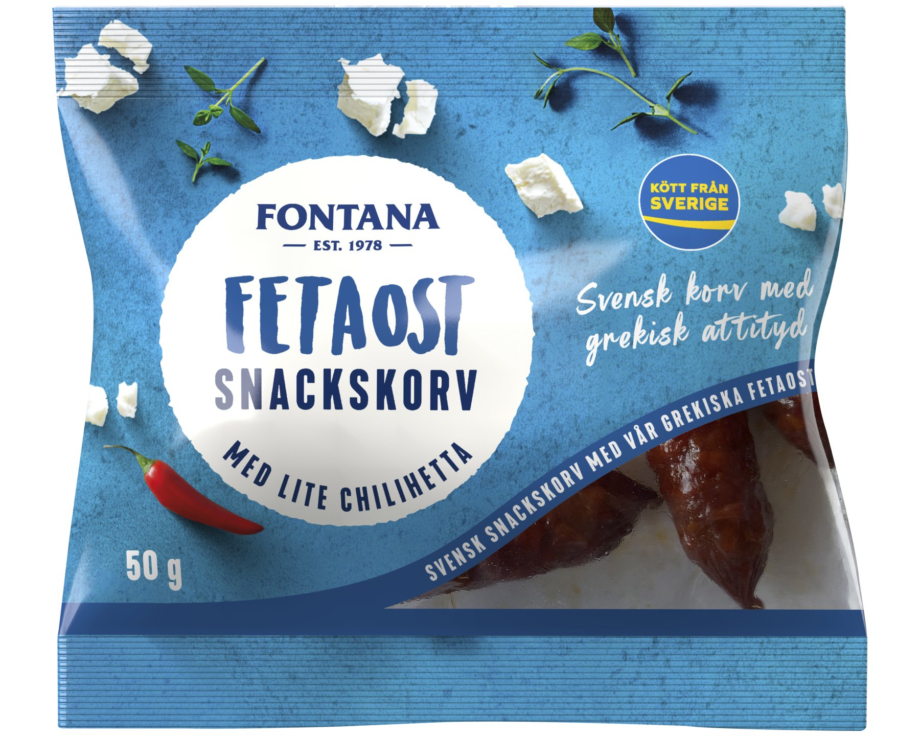 Fontana Snackskorv Fetaost